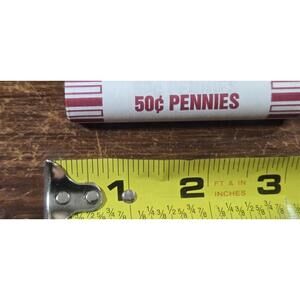 BU Shotgun Lincoln 1c roll, 1973-p 50 pcs Bank Wrapper 50c Uncirculated